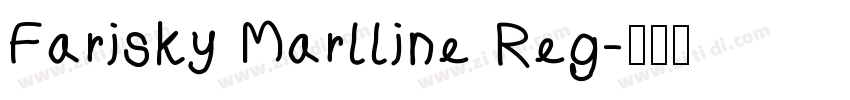 Farisky Marlline Reg字体转换